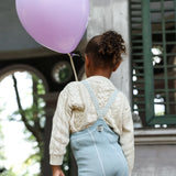 Collant sem Pés com Suspensórios - Misty Blue Patterned - Silly Silas