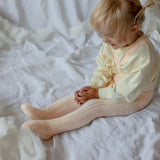 Collant com Pés e Suspensórios Granny - Silky Peach - Silly Silas