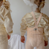 Collant com Pés e Suspensórios Granny - Silky Peach - Silly Silas