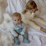 Collant com Pés e Suspensórios Granny - Misty Blue - Silly Silas