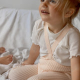 Collant com Pés e Suspensórios Hippy - Silky Peach - Silly Silas