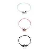 Conj. de 3 Pulseiras - Better Together - Panda - Legami