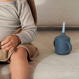 Copo Sippy Cameron em Silicone com Palhinha - Azul Mix - Liewood