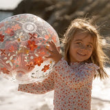 Bola de Praia 3D  - Pink Flowers - Little Dutch