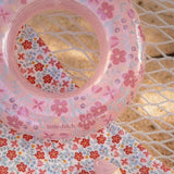 Bóia de Natação (50cm) - Pink Flowers - Little Dutch
