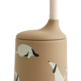 Sippy Ellis Silikonbecher mit Strohhalm – Hund – Liewood