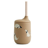 Copo Sippy Ellis em Silicone com Palhinha - Dog - Liewood