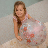 Bola de Praia 3D  - Pink Flowers - Little Dutch