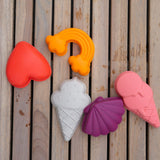 Conj. de 5 Moldes de Praia em Silicone - Beach Fun - Filibabba