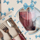 Conj. de Talheres com Glitter - Sparkling Sangria - Konges Slojd
