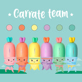 Conjunto de 6 Mini Hightlighters - Carrate Team - Carrot