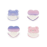 Conj. 4 Clipes de Cabelo - Clip Me Up! - Teddy Bear - Legami