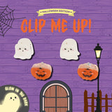 (Pré-Venda) - Conj. 4 Clipes de Cabelo (Brilham no Escuro) - Clip Me Up! - Ghost + Pumpkin - Halloween - Legami