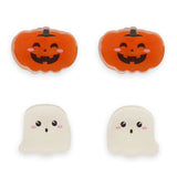(Pré-Venda) - Conj. 4 Clipes de Cabelo (Brilham no Escuro) - Clip Me Up! - Ghost + Pumpkin - Halloween - Legami