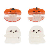(Pré-Venda) - Conj. 4 Clipes de Cabelo (Brilham no Escuro) - Clip Me Up! - Ghost + Pumpkin - Halloween - Legami