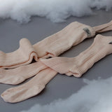 Collant com Pés e Suspensórios Hippy - Silky Peach - Silly Silas