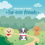 Conj. 3 Canetas Apagáveis Edição Limitada - Fur-Ever Friends - Legami (Compra Max. 2 Unidades)