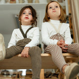 Collant sem Pés com Suspensórios Edição Especial - Granola x Cream Striped - Silly Silas