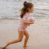 Pelota de playa - Flores rosas - Little Dutch