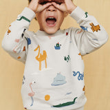 Sweat Algodão Orgânico Thora - Around the World - Liewood