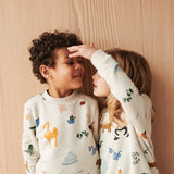 Sweat Algodão Orgânico Thora - Around the World - Liewood