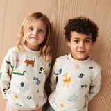 Sweat Algodão Orgânico Thora - Around the World - Liewood