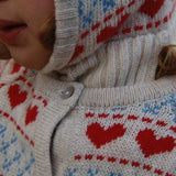 Cardigan com Mistura de Lã Belou - Heart - Konges Slojd