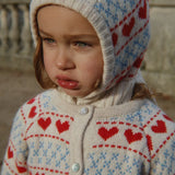Cardigan com Mistura de Lã Belou - Heart - Konges Slojd