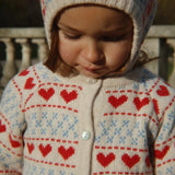 Cardigan com Mistura de Lã Belou - Heart - Konges Slojd