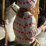 Cardigan com Mistura de Lã Belou - Heart - Konges Slojd