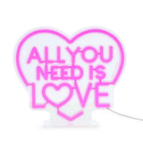Sinalização Luminosa LED Efeito Néon - It's a Sign - All You Need is Love - Legami