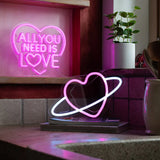 Sinalização Luminosa LED Efeito Néon - It's a Sign - All You Need is Love - Legami