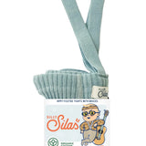 Collant com Pés e Suspensórios Hippy - Misty Blue - Silly Silas