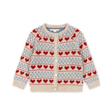 Cardigan com Mistura de Lã Belou - Heart - Konges Slojd