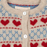 Cardigan com Mistura de Lã Belou - Heart - Konges Slojd