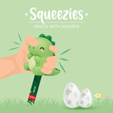 Lápis com Anti-stress Squeezies - Dino - Legami