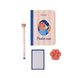 Conj. de Caderno A6 + Vela + Bloco + Esferográfica Bo-Bo - Mama Bear - Mr. Wonderful