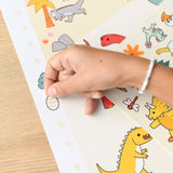 Poster com Autocolantes - Creative Dinosaurs +3A - Poppik