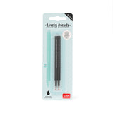 Conj. 2 Recargas para Caneta em Gel Lovely Friends - Preto