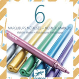 Conj. 6 Marcadores Metálicos - Djeco