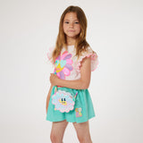 Shorts de tela brillante "Cool" - Billieblush