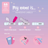 Conj. 66 Etiquetas Adesivas - My Name Is... - Kitty - Legami