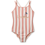 Fato de Banho Suna Stripe - Coral Blush - Liewood