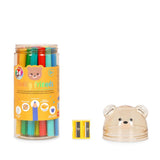 Set de 12 rotuladores súper lavables - Osito de peluche