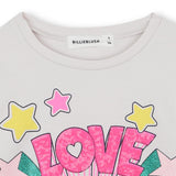 T-Shirt Manga Comprida com Lantejoulas "Love is Never too Much" - Billieblush