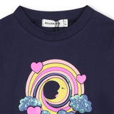 T-Shirt Manga Comprida com Lantejoulas "To the Moon and Back" - Billieblush