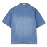 Camisa de Ganga Manga Curta - Billieblush