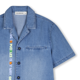 Camisa de Ganga Manga Curta - Billieblush