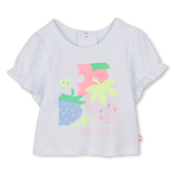 T-Shirt Manga Curta Morangos - Billieblush