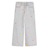 Calças de Ganga Corações - Billieblush